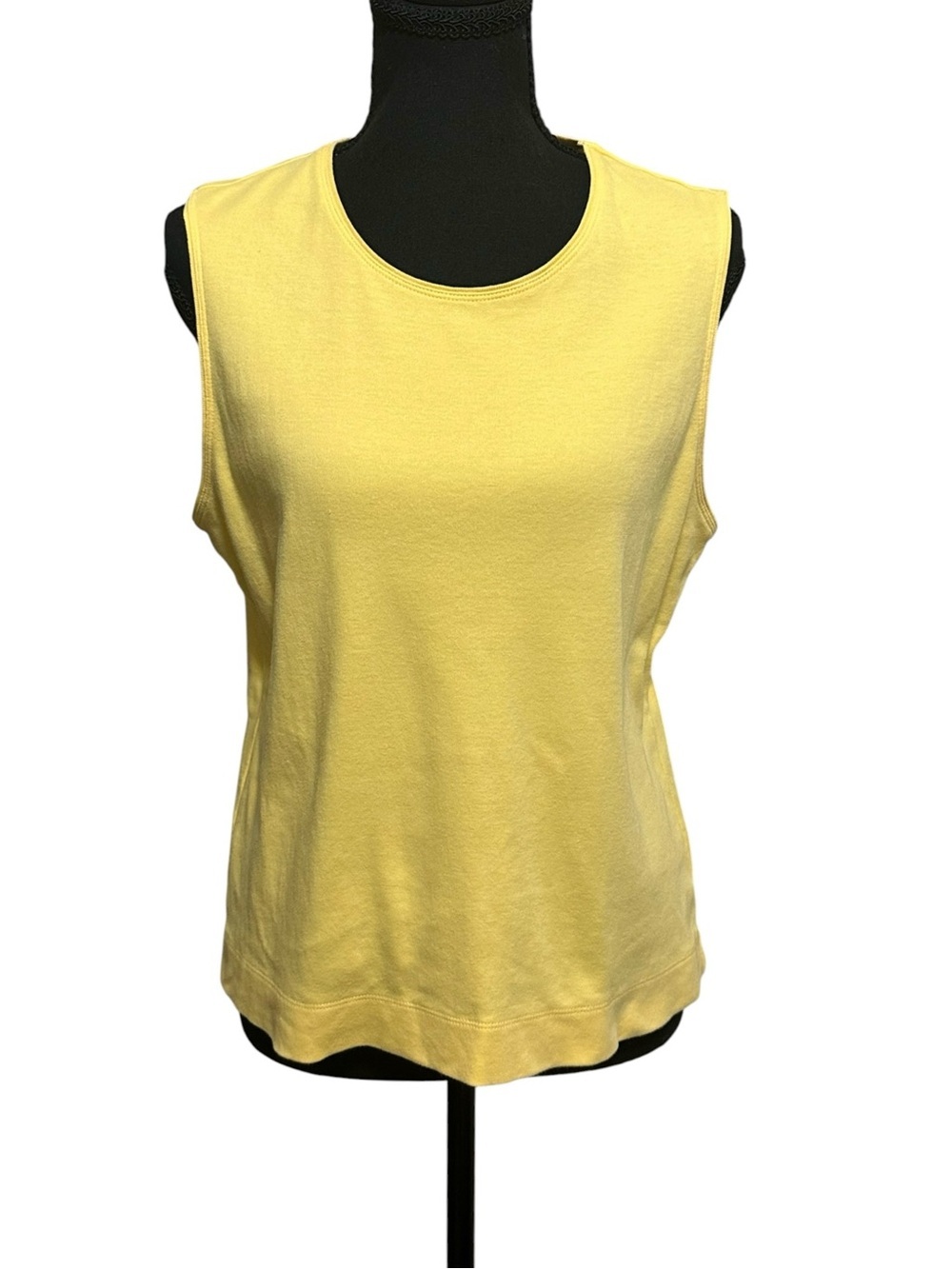 Kim Rogers. Yellow Sleeveless Crewneck Tank